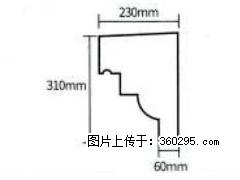 产品分解图型 - 檐口线，型号：SX311-YK-3，规格：230x310mm(3) - 北海三象EPS建材 bh.sx311.cc